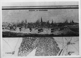 Königsberg (Pr.), Stadtkreis Königsberg  Königsberg, Ansicht von Königsberg, Historischer Kupferstich (?) 