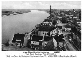 Tilsit, Stadt, Stadtkreis Tilsit   Tilsit, Blick vom Turm der Deutschen Kirche