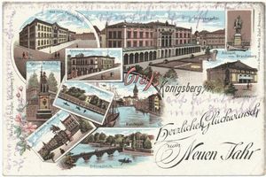 Königsberg (Pr.), Stadtkreis Königsberg  Königsberg (Pr.), Post, Universität, Hauptwache, Stadttheater, Schloßteich, Denkmäler Königsberg, Universität