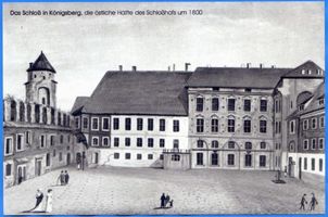 Königsberg (Pr.), Stadtkreis Königsberg  Königsberg (Pr.), Schloß, Östliche Hälfte des Schloßhofes um 1800 Königsberg, Schloß