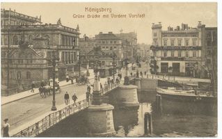 Königsberg (Pr.), Stadtkreis Königsberg  Königsberg (Pr.), Grüne Brücke mit Vordere Vorstadt 