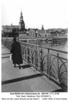 Tilsit, Stadt, Stadtkreis Tilsit   Tilsit, Blick von der Luisen-Brücke auf die Stadt