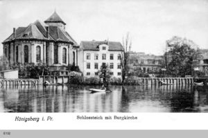 Königsberg (Pr.), Stadtkreis Königsberg  Königsberg, Schlossteich mit Burgkirche II Königsberg, Schloßteich