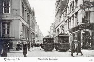 Königsberg (Pr.), Stadtkreis Königsberg Altstädtische Langgasse Königsberg, Altstädtische Langgasse mit elektrischer Straßenbahn 