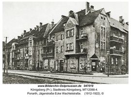 Königsberg (Pr.), Stadtkreis Königsberg Jägerstraße  Königsberg, Stadtteil Ponarth
