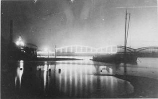 Tilsit, Stadt, Stadtkreis Tilsit  Tilsit, Die illuminierte Luisen-Brücke III Tilsit, Luisen-Brücke