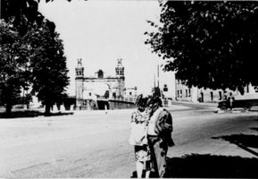 Tilsit, Stadt, Stadtkreis Tilsit  Tilsit, ehemaliger Fletcherplatz mit Blick zur Königin-Luise-Brücke II Tilsit, Luisen-Brücke, Portale und Grenzkontrollstellen