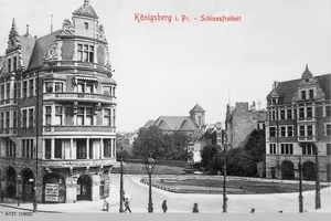 Königsberg (Pr.), Stadtkreis Königsberg Münzplatz Königsberg, Schloßfreiheit mit Burgkirche im Hintergrund Königsberg, Burgkirche