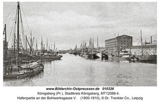 Königsberg (Pr.), Stadtkreis Königsberg Bohlwerksgasse  Königsberg, Außenhafen (bis zum Hauptzollamt)