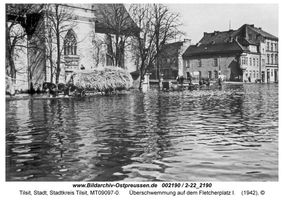 Tilsit, Stadt, Stadtkreis Tilsit Fletcherplatz  Tilsit, Deutsche Kirche (Deutschordens-Kirche, Stadtkirche, Alte Kirche)