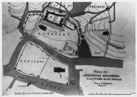 Königsberg (Pr.), Stadtkreis Königsberg  Königsberg, Skizze der Befestigung Königsbergs in der 2. Hälfte des 16. Jahrhunderts 