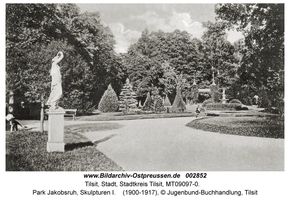 Tilsit, Stadt, Stadtkreis Tilsit   Tilsit, Park Jakobsruh, Brunnen und Skulpturen