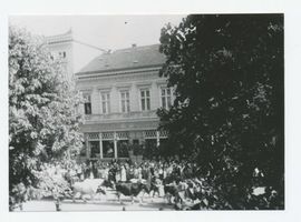 Tilsit, Stadt, Stadtkreis Tilsit  Tilsit, Kolonialtagung am 22.05.1932, Ochsengespann am Hohen Tor Tilsit, Veranstaltungen, Feste