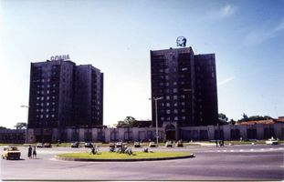 Tilsit, Stadt, Stadtkreis Tilsit Fletcherplatz Tilsit (Советск), Hochhäuser am ehemaligen Fletcherplatz I 