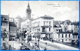 Königsberg (Pr.), Stadtkreis Königsberg  Königsberg, Krämerbrücke und Schloß V Königsberg, Schloß