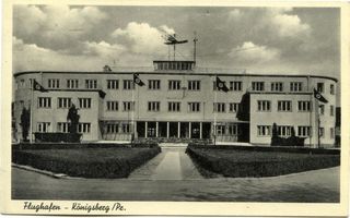 Königsberg (Pr.), Stadtkreis Königsberg  Königsberg, Flughafen Devau,  Verwaltungsgebäude und Empfangshalle V Königsberg, Flughafen Devau