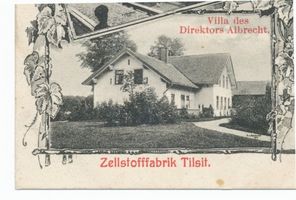 Tilsit, Stadt, Stadtkreis Tilsit  Tilsit, Zellstoff-Fabrik Waldhof, Villa des Direktors Albrecht Tilsit, Zellstoff-Fabrik auf der Mühleninsel