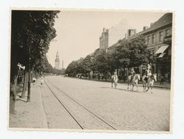 Tilsit, Stadt, Stadtkreis Tilsit Deutsche Straße Tilsit, Heimatfest 22.-24.08.1930, Zurück vom Festumzug, Deutsche Straße 