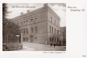Königsberg (Pr.), Stadtkreis Königsberg Besselstraße Königsberg, Königliches Universitätslaboratorium Königsberg, Universität