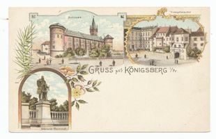 Königsberg (Pr.), Stadtkreis Königsberg  Königsberg (Pr.), Schloß, Hauptwache, Albrecht Denkmal Königsberg, Schloß