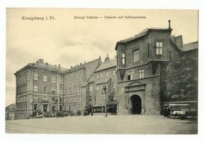 Königsberg (Pr.), Stadtkreis Königsberg Schloßplatz Königsberg (Pr.), Königliches Schloß, Ostseite mit Schloßwache Königsberg, Schloß