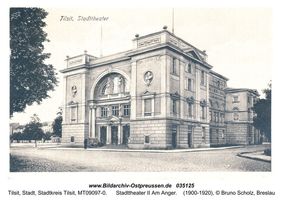 Tilsit, Stadt, Stadtkreis Tilsit Adolf-Hitler-Straße (fr. Am Anger)  Tilsit, Theater