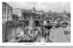 Königsberg (Pr.), Stadtkreis Königsberg  Königsberg, Pregel mit Grüner Brücke 