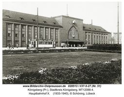 Königsberg (Pr.), Stadtkreis Königsberg   Königsberg, Hauptbahnhof
