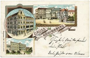 Königsberg (Pr.), Stadtkreis Königsberg Altstädtischer Markt Königsberg (Pr.), Altstädtischer Markt, Hauptwache, Postamt Königsberg, Schloß