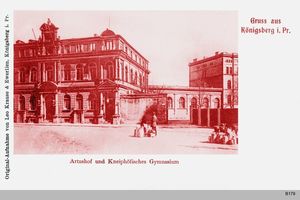 Königsberg (Pr.), Stadtkreis Königsberg Großer Domplatz Königsberg, Artushof und Kneiphöfsches Gymnasium Königsberg, Schulen