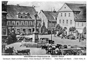 Gerdauen, Stadt und Bahnstation, Kreis Gerdauen Markt-Nord