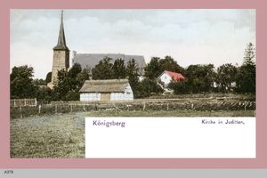 Königsberg (Pr.), Stadtkreis Königsberg  Juditten Kr. Königsberg, Blick auf die Kirche I Juditten Stadtkr. Königsberg, Kirche