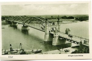 Tilsit, Stadt, Stadtkreis Tilsit  Tilsit, Königin-Luise-Brücke mit Kai 