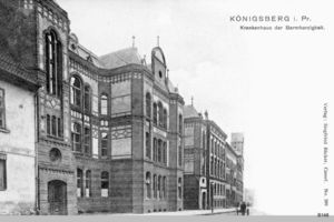Königsberg (Pr.), Stadtkreis Königsberg Altroßgärter-Kirchenstraße Königsberg, Krankhaus der Barmherzigkeit Königsberg, Krankenhäuser und Kliniken