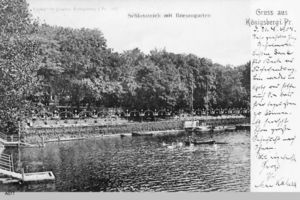 Königsberg (Pr.), Stadtkreis Königsberg Schlossteichpromenade Königsberg, Schloßteich, Börsengarten Königsberg, Schloßteich