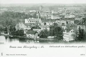 Königsberg (Pr.), Stadtkreis Königsberg  Königsberg, Schloßteich vom Schloßturm gesehen Königsberg, Luftbilder