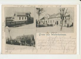 Großwaltersdorf, Kreis Gumbinnen  Walterkehmen, Neubauten, Radtkes Hotel 
