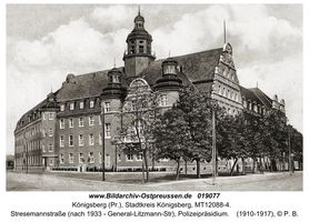 Königsberg (Pr.), Stadtkreis Königsberg General-Litzmann-Straße (fr. Fuchsberger Chaussee/Allee bzw. Stresemannstraße)  Königsberg, Hansaplatz und Umgebung