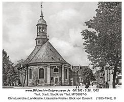 Tilsit, Stadt, Stadtkreis Tilsit Hohe Straße  Tilsit, Litauische Kirche (Christus-Kirche, Landkirche)