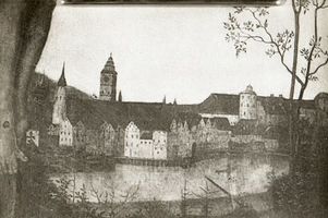 Königsberg (Pr.), Stadtkreis Königsberg  Königsberg (Pr.), Schloßkirche, Lithographie II Königsberg, Schloßkirche