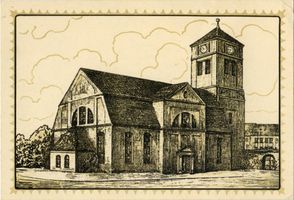 Gumbinnen, Stadt, Kreis Gumbinnen  Gumbinnen, Reformierte Kirche, Zeichnung 
