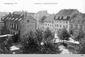 Königsberg (Pr.), Stadtkreis Königsberg Gebauhrstraße (fr. Sackheimer Hinterstraße) Königsberg, Arresthaus mit Bezirks - Kommando 