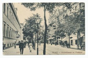 Tilsit, Stadt, Stadtkreis Tilsit  Tilsit, Hohe Straße mit Postamt 