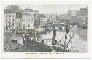 Königsberg (Pr.), Stadtkreis Königsberg  Königsberg, Hafen mit Pregelbrücken Königsberg, Grüne Brücke