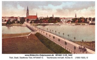 Tilsit, Stadt, Stadtkreis Tilsit   Tilsit, Teichbrücke