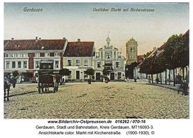 Gerdauen, Stadt und Bahnstation, Kreis Gerdauen Kirchenstraße