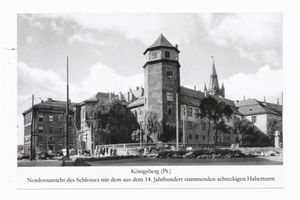 Königsberg (Pr.), Stadtkreis Königsberg  Königsberg (Pr.), Nordostansicht des Schloßes mit Haberturm Königsberg, Schloß