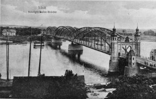 Tilsit, Stadt, Stadtkreis Tilsit  Tilsit, Luisen-Brücke, Blick vom Turm der Deutschen Kirche IV Tilsit, Luisen-Brücke