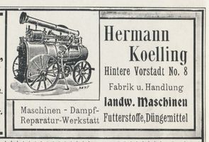 Königsberg (Pr.), Stadtkreis Königsberg Hintere Vorstadt 8 Königsberg (Pr.), Hintere Vorstadt, Landwirtschaftliche Maschinen, Hermann Koelling Königsberg, Anzeigen