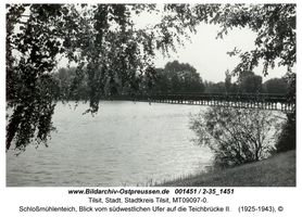 Tilsit, Stadt, Stadtkreis Tilsit   Tilsit, Teichbrücke